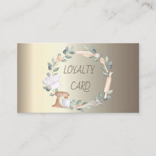 Modern Professional Mixer Pastry Hand Tools Loyalty Card