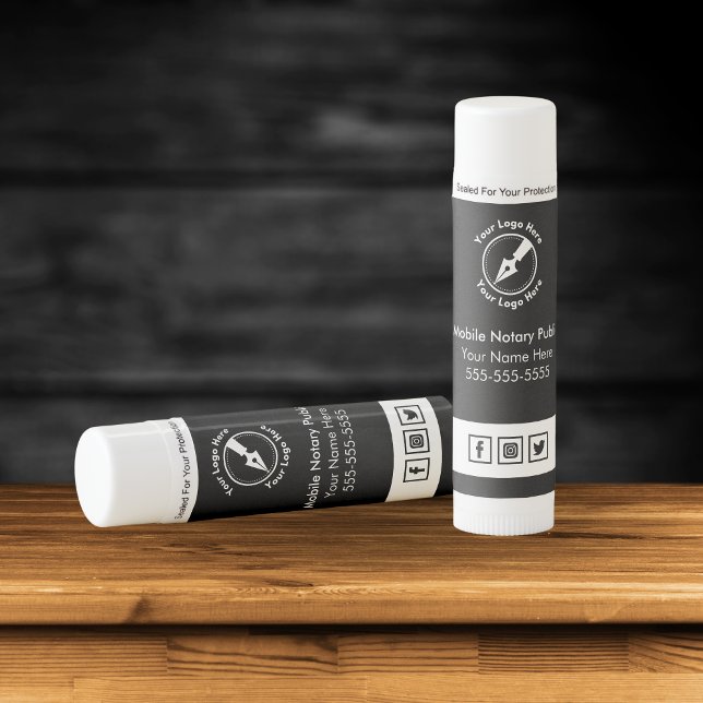 Modern Professional Mobile Notary Promotion Client Lip Balm (Creator Uploaded)