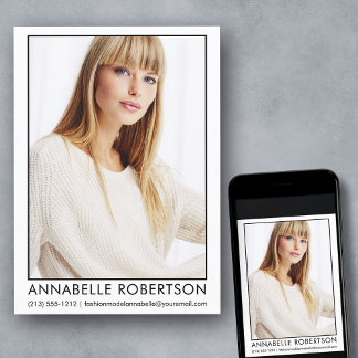 Modern Professional Model Actor Photo Card