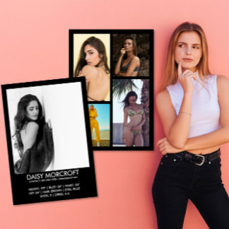 Modern Professional Model Actor Photo comp Card