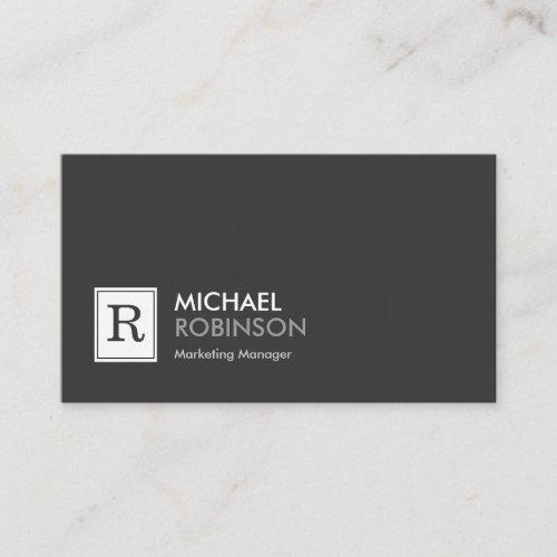 Modern Professional Monogram Black White Business Card Templates