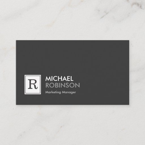 Customizable Modern Professional Monogram Black White Business Card Templates