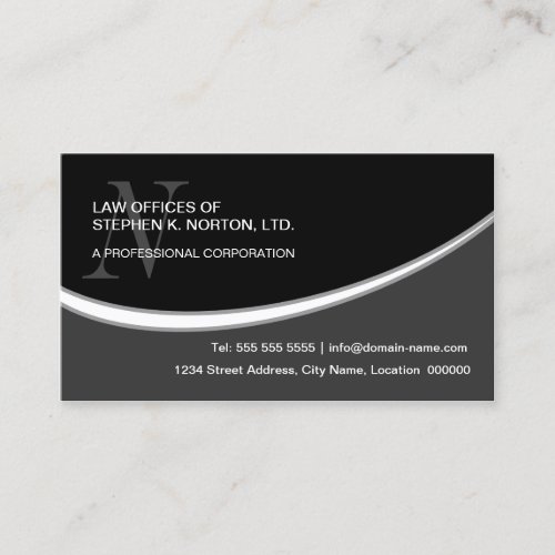 Professional Monogram Business Cards