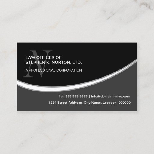 Customizable Professional Monogram Business Cards