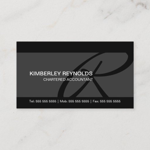 Customizable Professional Monogram Business Cards