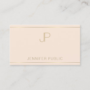 Modern Professional Monogram Elegant Premium Silk Business Card