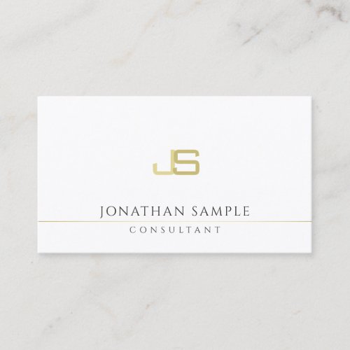 Modern Professional Monogram Elegant Template Business Card