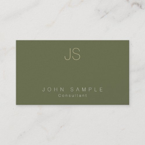 Modern Professional Monogram Pearl Finish Luxury Business Card