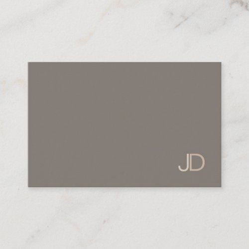 Modern Professional Monogram Plain Elegant Colors Business Card