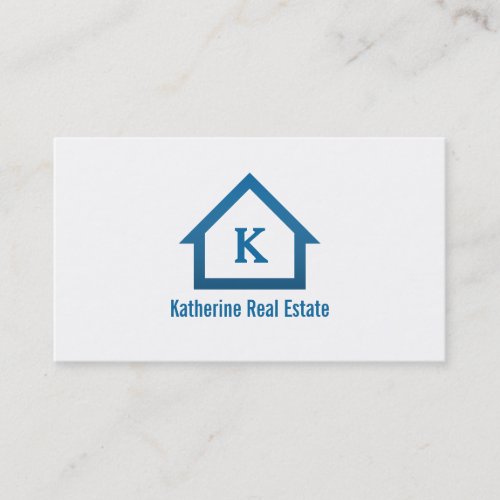 Modern Professional Monogram Real Estate Realtor Business Card