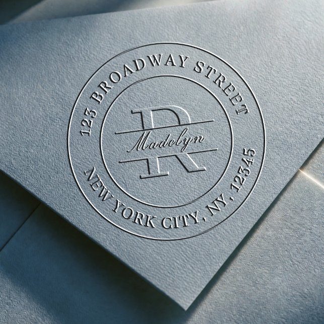 Modern Professional Monogram return address  Embosser (Modern Professional Monogram return address Embosser)