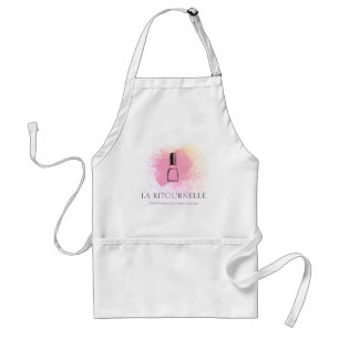 Modern Professional Nail Salon Logo Branding Adult Apron