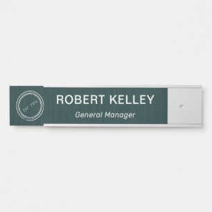 Modern Professional Name & Logo Office Door Sign