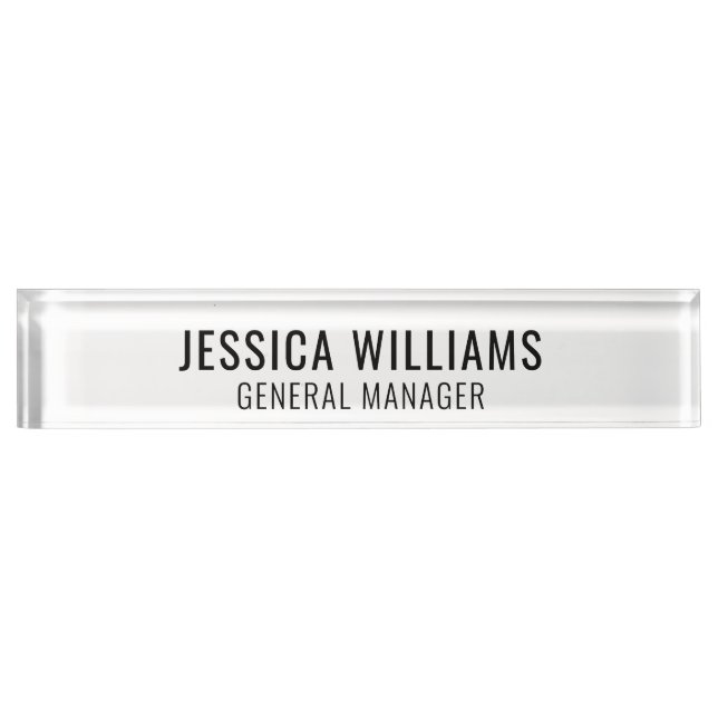 Modern Professional Name Plate (Front)