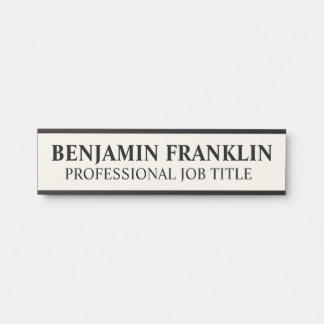 Modern Professional Office Door Sign