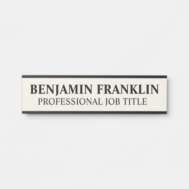 Modern Professional Office Door Sign (Front)