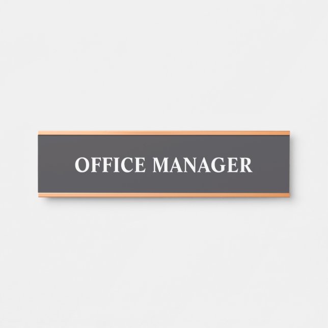 Modern Professional Office Door Sign (Front)