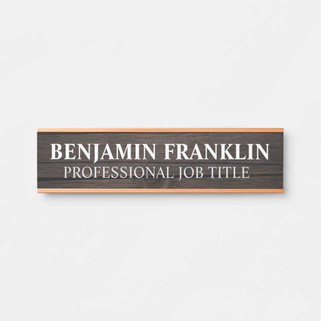 Modern Professional Office Door Sign (Front)