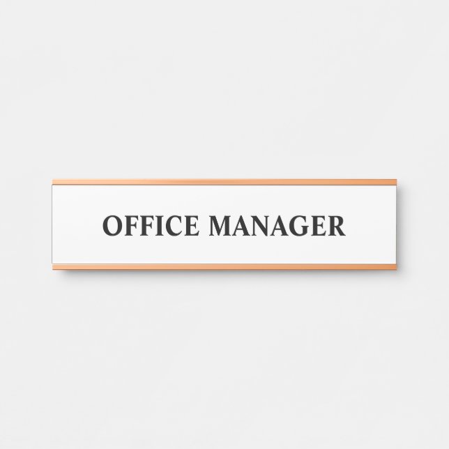 Modern Professional Office Door Sign (Front)
