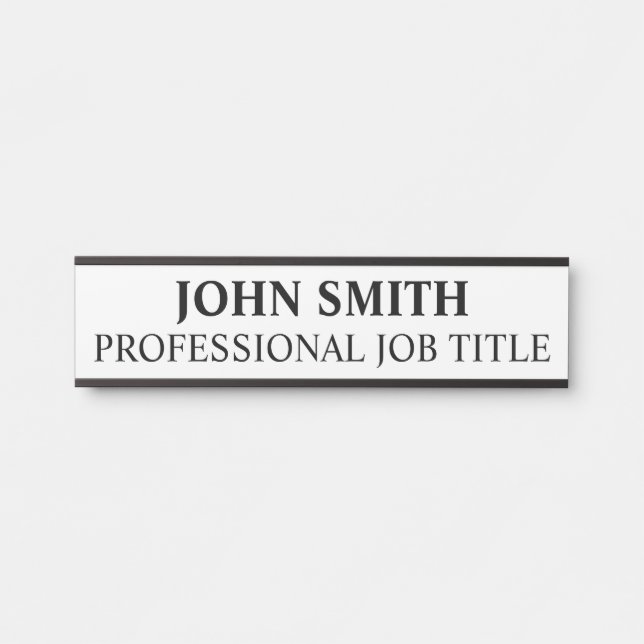 Modern Professional Office Door Sign (Front)