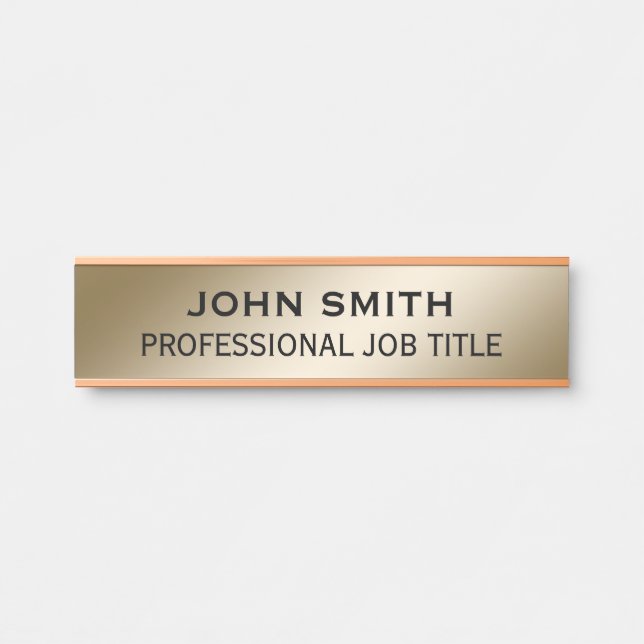Modern Professional Office Door Sign (Front)