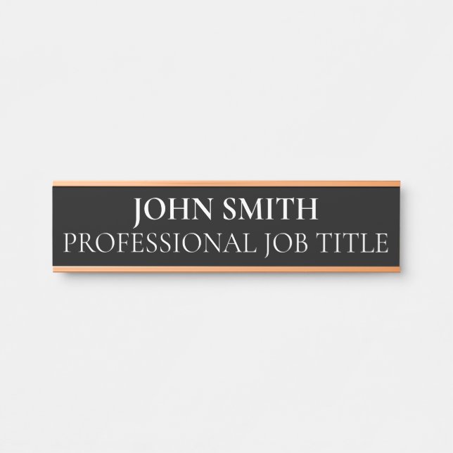 Modern Professional Office Door Sign (Front)