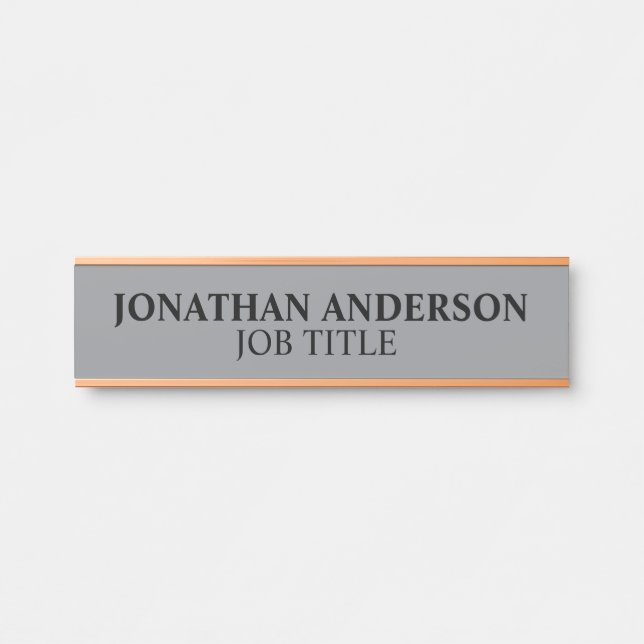 Modern Professional Office Door Sign (Front)