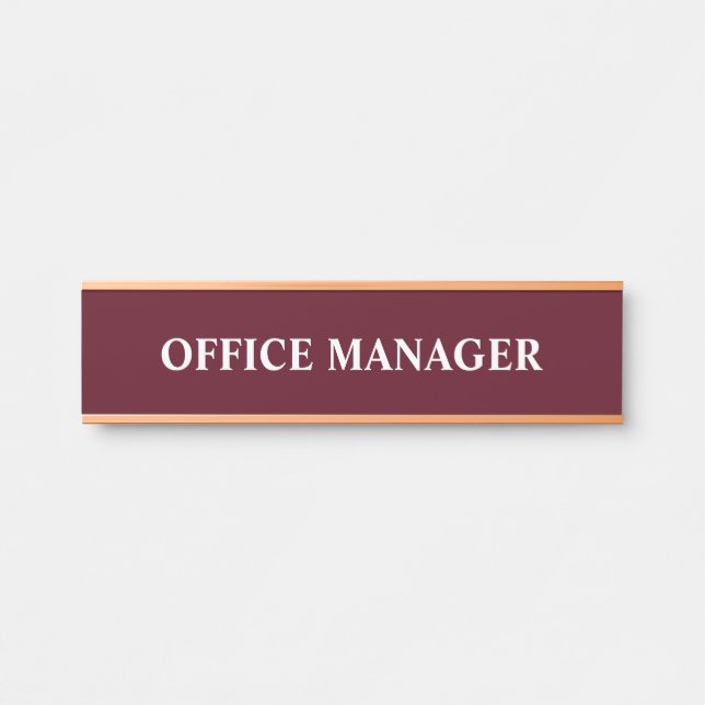 Modern Professional Office Door Sign (Front)