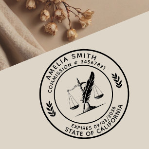 Modern Professional Office Notary Public Self-inking Stamp