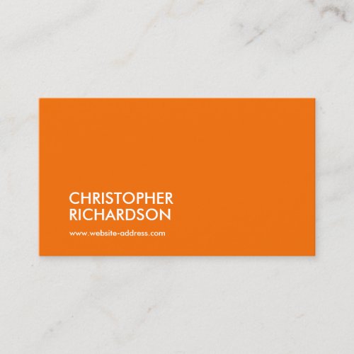 MODERN PROFESSIONAL Orange Business Card