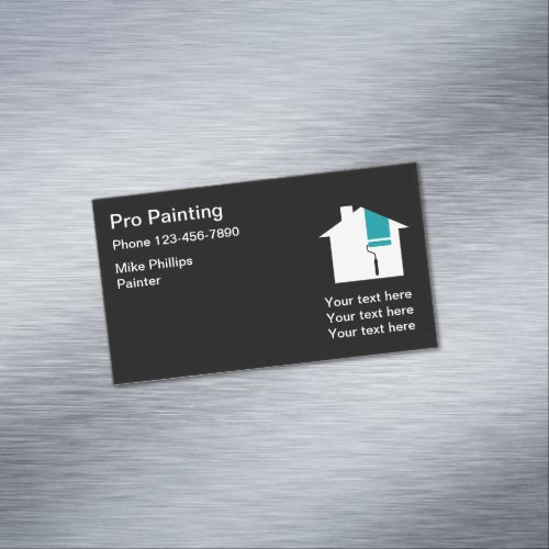 Modern Professional Painter Business Card Magnets