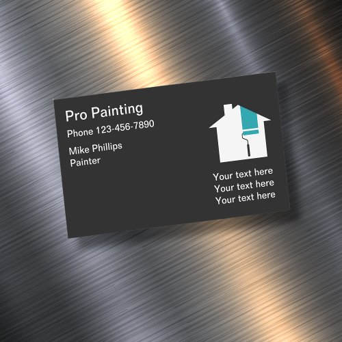 Modern Professional Painter Business Card Magnets