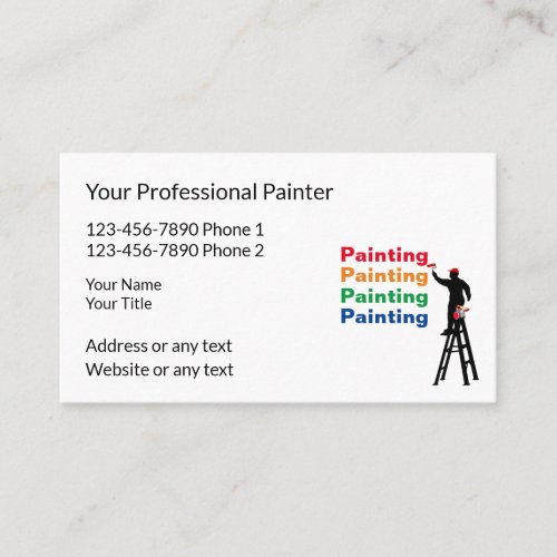 Modern Professional Painter Business Cards