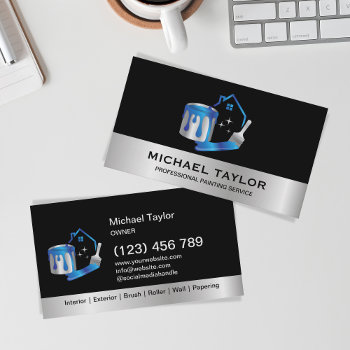 Modern Professional Painting Service Decoration Business Card by smmdsgn at Zazzle