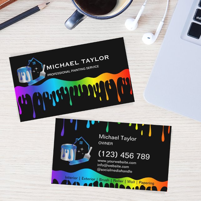 Modern Professional Painting Service Decoration Business Card (Creator Uploaded)