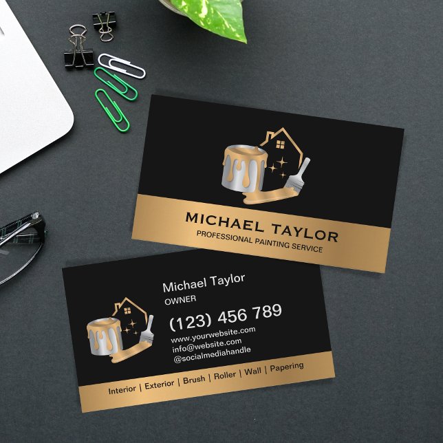 Modern Professional Painting Service Decoration Business Card (Creator Uploaded)