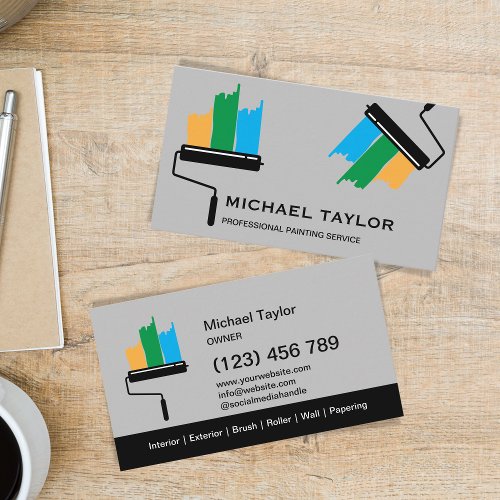 Modern Professional Painting Service Decoration Business Card
