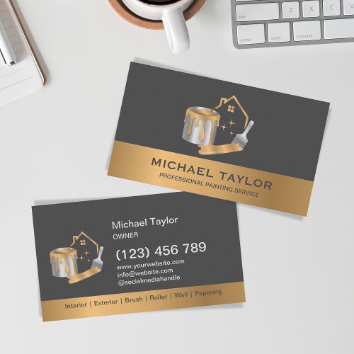 Modern Professional Painting Service Decoration Business Card