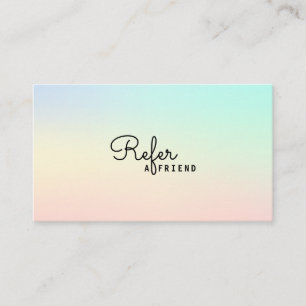 Modern Professional Pastel Shades Referral Card