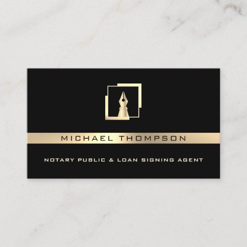 Modern professional pen logo  business card