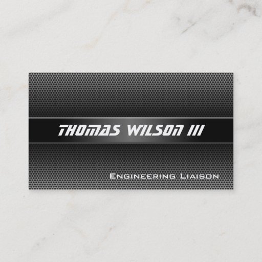 Customizable Modern Professional Perforated Metal Business Card
