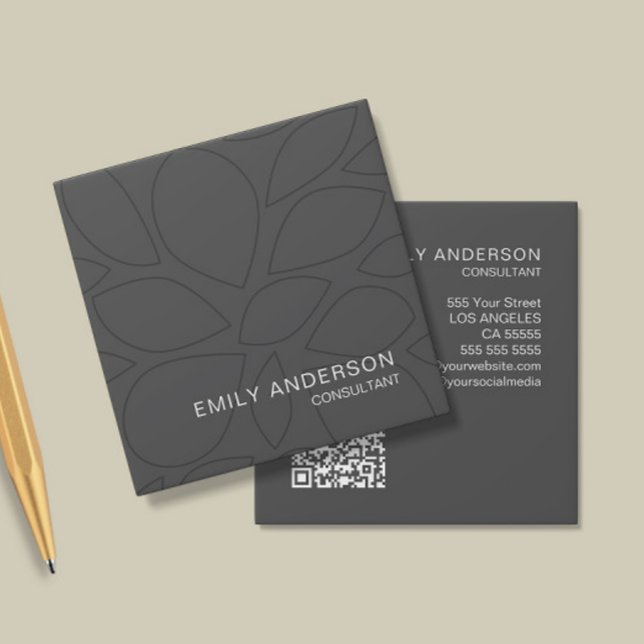 Modern Professional Personalized QR Business Card (Create your own Professional Business Card by MINTIC DESIGN STUDIO)