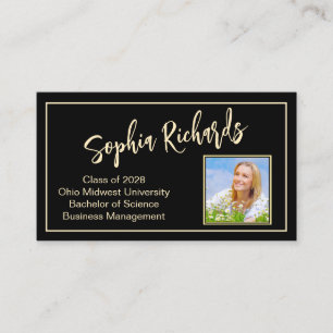 Modern Professional Photo Graduate Introduction  Business Card