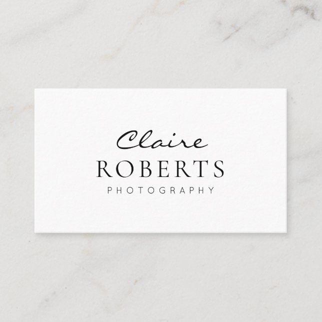 modern professional | photographer business card (Front)