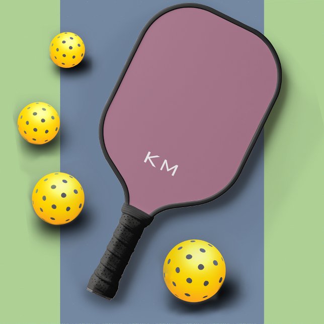 Modern Professional Pink Monogram Initials Pickleball Paddle (Creator Uploaded)