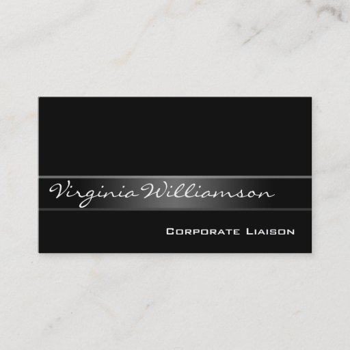 Customizable Modern Professional Plain Black Business Cards