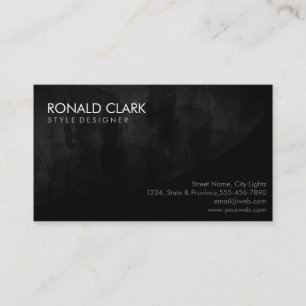 Modern Professional Plain Black Chalkboard Business Card