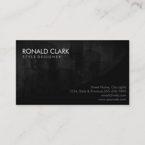 Modern Professional Plain Black Chalkboard Business Card