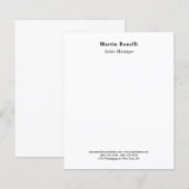 Modern Professional Plain Black & White Classical (Front/Back)