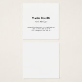 Modern Professional Plain Black & White Classical (Front & Back)